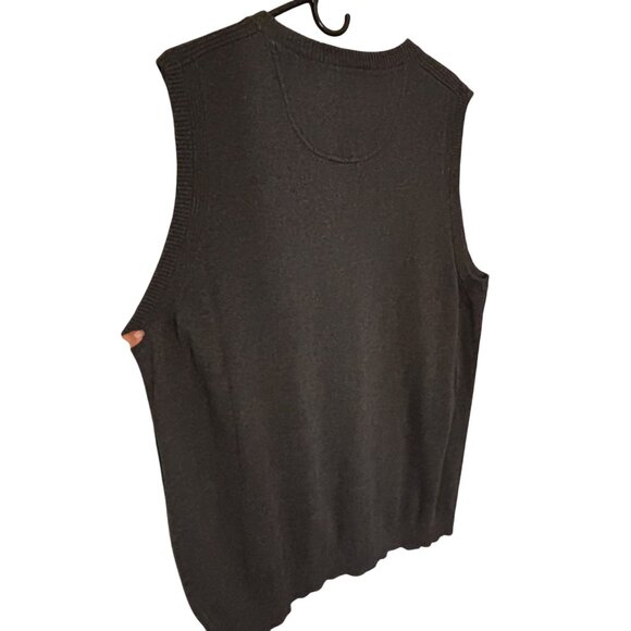 Woolrich Men’s Charcoal Gray Sweater Vest XL 60% Cotton Nylon Wool Soft Trendy - Picture 5 of 14